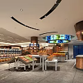 Spacious Department Store Interior With Organized Shelves Various Products And Bright Lighting