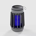 Black Mosquito Killer Lamp With Grille Design Blue Light And Hanging Loop Daily Life Product