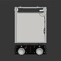 Industrial Equipment With Transparent Enclosure Orange LN Logo Black Base And Control Knobs