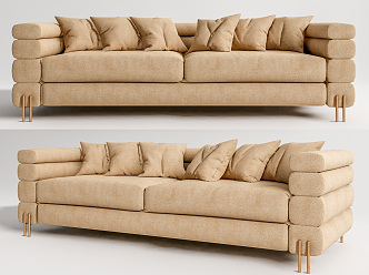 Modern double sofa 3d model