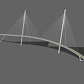 Modern Bridge Landscape Bridge 3d model