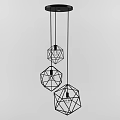 Modern Geometric Pendant Lights With Metal Frame Design For Interior Decor 3d model