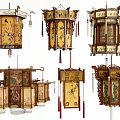 Traditional Chinese Lanterns Featuring Ornate Designs Decorative Patterns Tassels And Hanging Styles