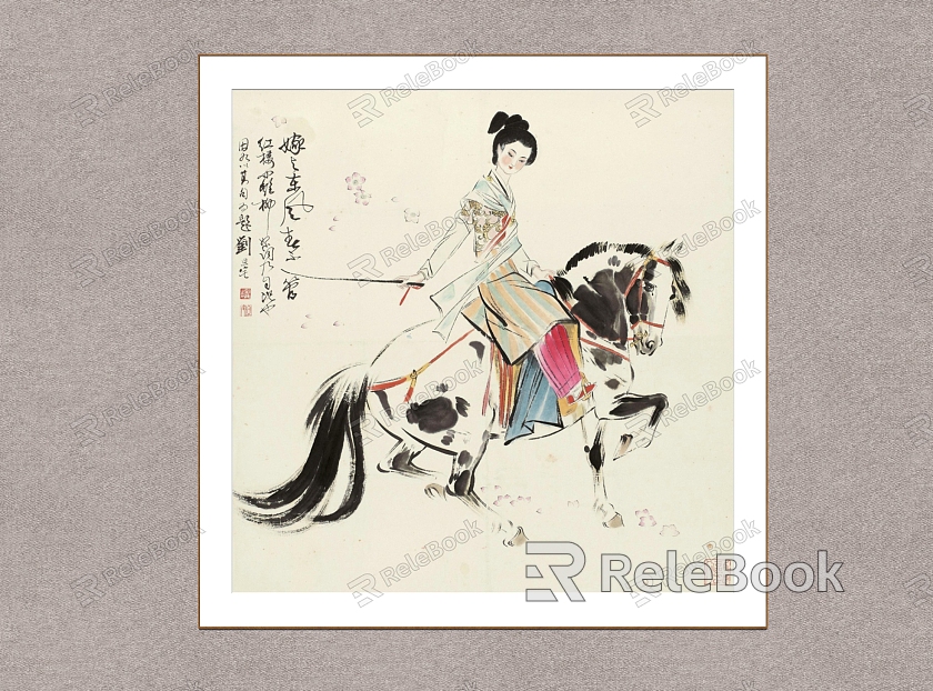 Chinese Decorative Painting Lady Liu Dan House model