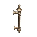 Vintage Brass Door Handle With Ornate Decorative Design For Home Doors