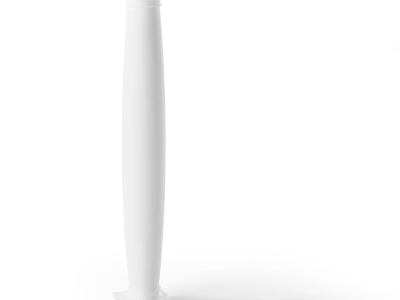 White Tall Slender Modern Abstract Sculpture With Minimalist Art Design Piece 3d model