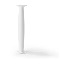 White Tall Slender Modern Abstract Sculpture With Minimalist Art Design Piece