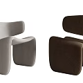 Modern Accent Chairs with Velvet Upholstery in Neutral Brown Tones and Geometric Design