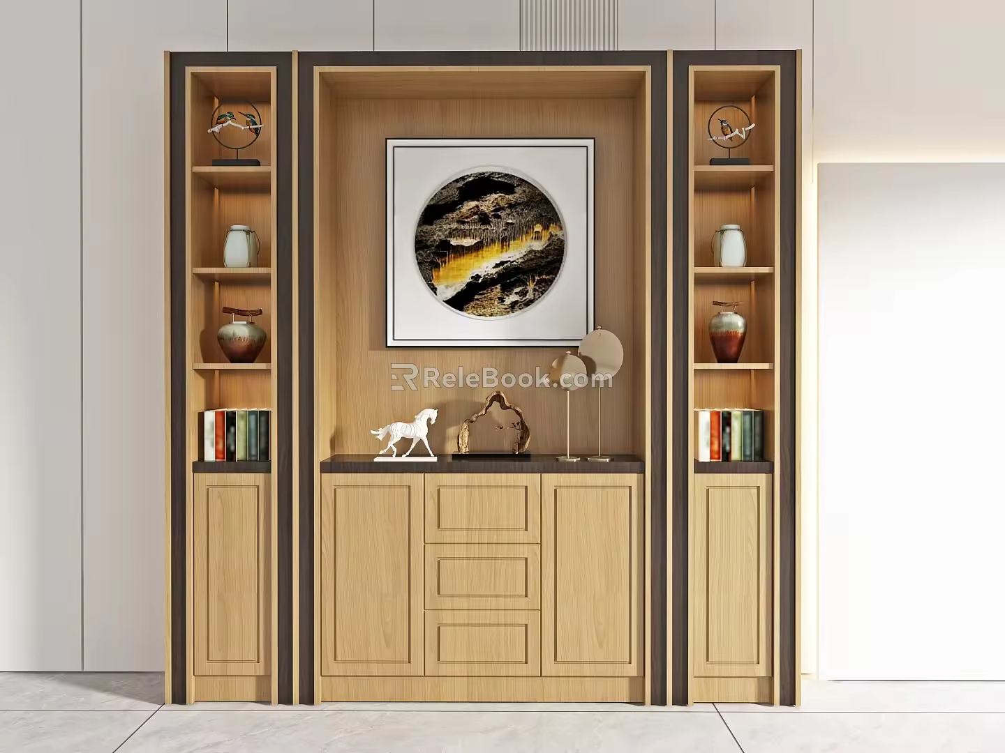 Chinese bookcase 3d model