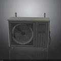 Efficient Air Conditioner Outdoor Unit With Metal Casing And Fan Grill