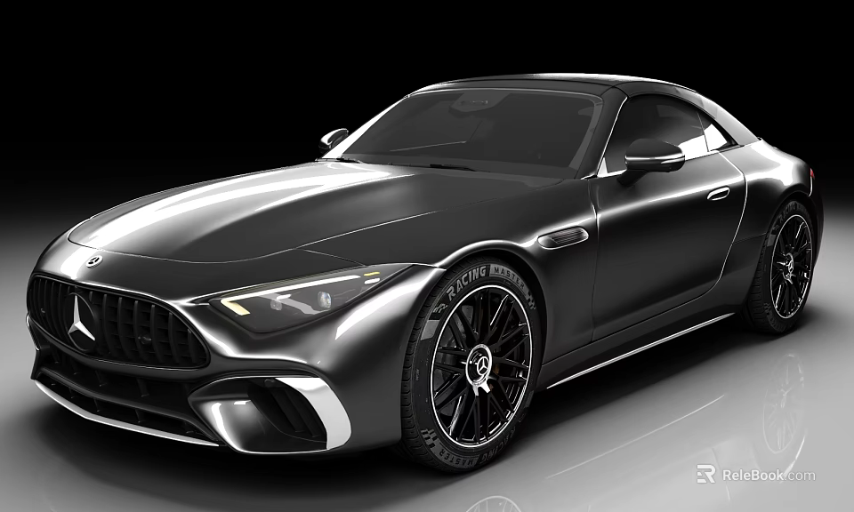 Luxury Black Sports Car With Sleek Exterior Streamlined Design And Alloy Wheels 3d model 