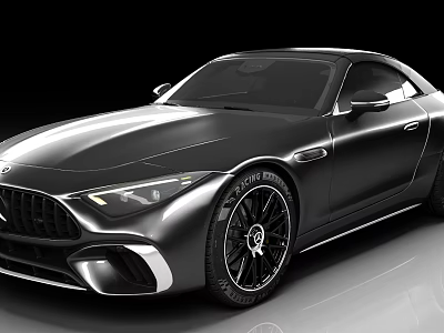 Luxury Black Sports Car With Sleek Exterior Streamlined Design And Alloy Wheels 3d model