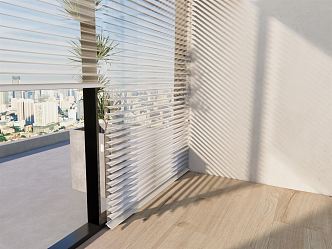 Modern venetian blinds Shangri-La blinds venetian blinds soft gauze blinds 3d model