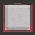 Small White Tower Model With Red Pillars Base Windows And Ladder