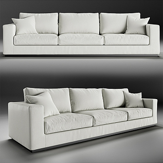 Three-seat sofa 3d model