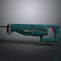 Teal Colored Electric Reciprocating Saw With Master Brand And Sharp Blade Design