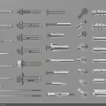 Various Metal And Plastic Fasteners Including Screws Bolts And Nails