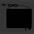 Semper Modern Black Microwave Oven With Dial Controls And Transparent Window
