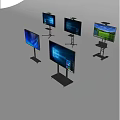 Public Facilities Digital Display Screens With Stands For Information And Advertising