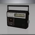 Vintage Brown Sharp Radio With Retro FM Tuner Cassette Player And Handle