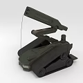 Military Weapon 3D Model With Tracked Base And Mechanical Launcher Arm 3d model