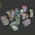Household Metal Storage Containers With Various Shapes Sizes And Lids For Home Organization
