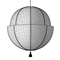 Modern Wooden Spherical Chandelier With Minimalist Design For Interior Decoration