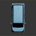Stylish Blue Compact Car With Rounded Design Black Windows And Silver Wheels 3d model