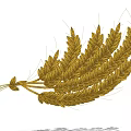Beautiful Golden Wheat Ears Wall Decor For Home Interior Decoration Styling