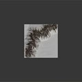 Natural Mountain Landscape Pattern On White Paper With Black Background And Checkerboard Edge