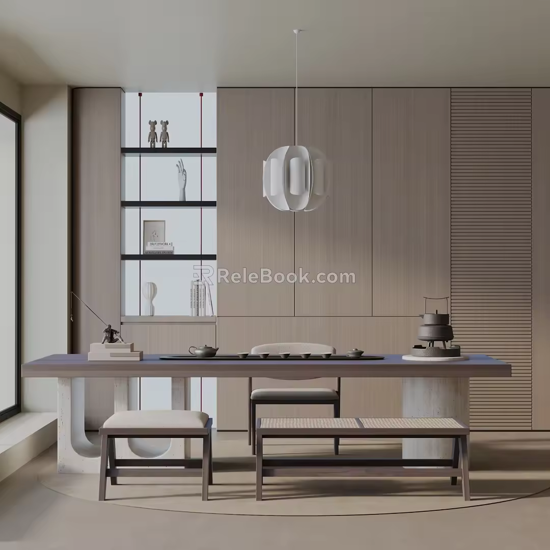 Modern table combination 3d model