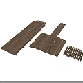Wooden Scene Construction Components With Platform Planks And Small Strips
