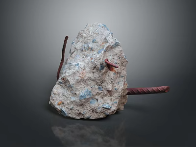 Natural Wood and Stone Handcrafted Decor Item With Rustic Texture and Artisan Detail 3d model