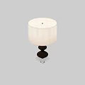 Elegant Modern Table Lamp With White Lampshade And Brown Diamond Shaped Base Structure 3d model