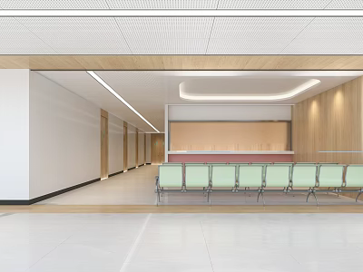 Modern Hospital Waiting Area 3d model