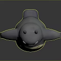 3D Totoro Character With Gray Body White Belly Smiling Face And Standing Pose