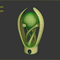 Golden Trophy Shaped Furniture Decor With Football Design And Logo Base