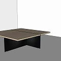 Minimalist Modern Dining Table With Light Wooden Top And Black Slim Legs