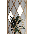 Modern Room Dividers With Geometric Patterns Metal Frames Mesh And Glass Panels For Interior Decor