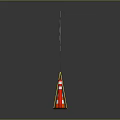 Modern warning board warning sign 3d model