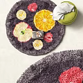 Modern Round Carpet Decorative Ornaments Plush Carpet 3d model