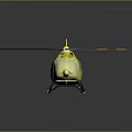 Yellow Medical Air Rescue Helicopter With Rotors And Emergency Features