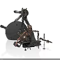 Advanced Mechanical Equipment with Robotic Arms Spherical Body Sensor Components and Industrial Sci Fi Style