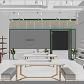 Bisehot Boutique with Glass Display Green Awning Shelves and Plants for Premium Products