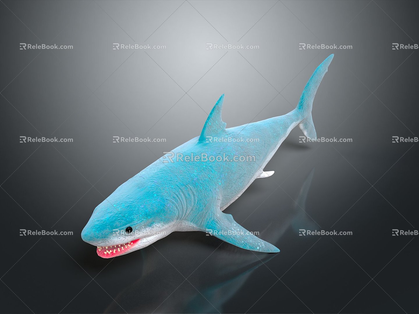 shark great white shark whale shark hammerhead shark tiger head shark man-eating shark blue shark coral red coral white coral 3d model