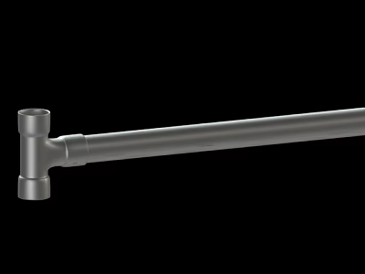 Stainless Steel Industrial Pipe With Connection Fitting And Sleek Metallic Surface Design 3d model