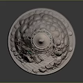 Fantasy Lighthouse Model With Spiral Staircase Glowing Windows Dragon Decoration And Rock Base