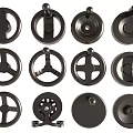 Black Metal Furniture Handles With Various Designs And Shapes For Cabinets And Drawers