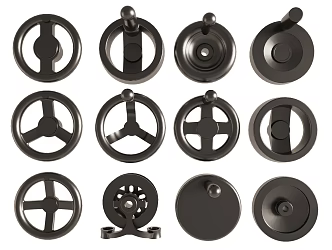Modern hand wheel handwheel round handle round handle metal hardware disc handle 3d model