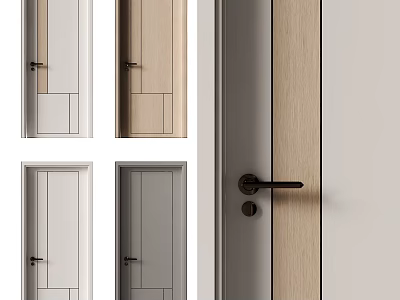 Modern Swing Doors With Various Colors And Stylish Designs For Home Interior 3d model